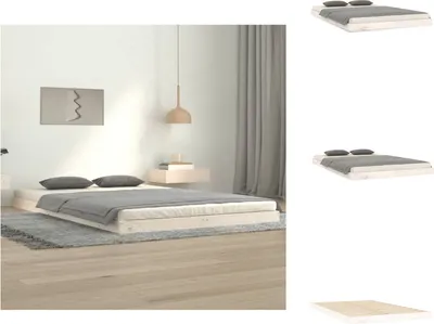 Produktbild von vidaXL Massivholzbett Weiß 120x200 cm Kiefer -  Betten & Bettgestelle
