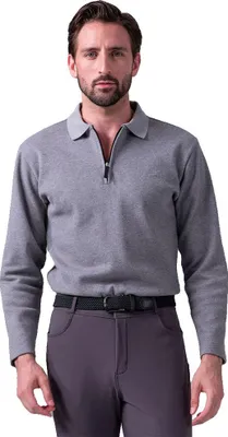 Produktbild von Ps Of Sweden Oliver Langarm-polo Grau M Herren Grau M