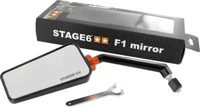 Zdjęcie produktu dla Uniwersalne lewe lusterko STAGE6 F1 gwint M8 karbon połysk
