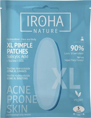 Obrázek produktu pro Hydrokoloidní náplasti na aknózní pleť XL 5 kusů