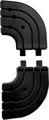 Produktbild von SN Deco - Rundbogen für Vorhangschiene SH 3, Paar, Schwarz, 3-Lauf