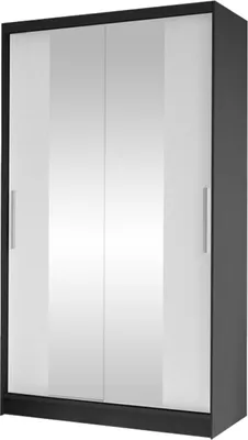 Produktbild von MIRJAN24 Schiebetürenschrank Costa II, Kleiderschrank, Stilvoll Schlafzimmer Garderobenschrank (Farbe: Schwarz / Weiß)