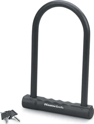 Image de Master Lock Antivol vélo U, noir avec 2 clés 8170EURDPRO