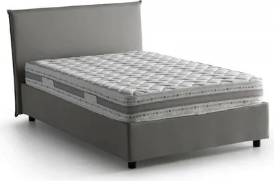 Produktbild von Quadratisches und halbes Bett Daceret, Containerbett mit Stoffbespannung, 100%  Italy, Frontöffnung, inklusive Matratze Cm 120x190, Grau