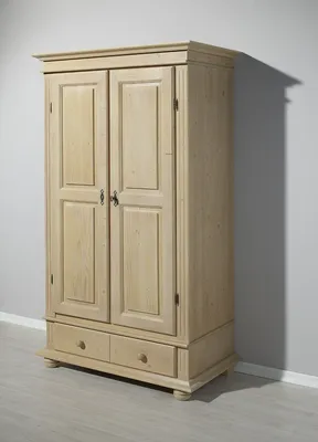 Produktbild von Kleiderschrank Mehrzweckschrank Dielenschrank Fichte massiv natur gewachst