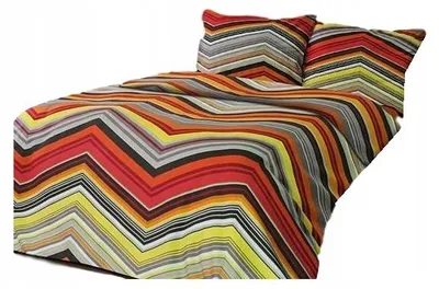 Produktbild von Darymex Bettwäsche 160x200 Baumwollsatin bunte Streifen
