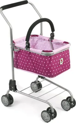 Produktbild von Bayer Chic 2000 Supermarkt-Einkaufswagen Dessin Dots Brombeere 761 29