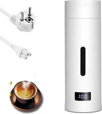 Produktbild von Kleiner 500-ml-Reisekessel mit Temperaturregelung und automatischer Abschaltung, Schnellkochtopf, Teekanne, Tassenwärmer, Wasserkocher für Kaffee und Tee