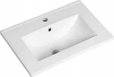 Zdjęcie produktu dla Umywalka naszafkowa 51x39x17 biała prostokątna ceramiczna Omeble