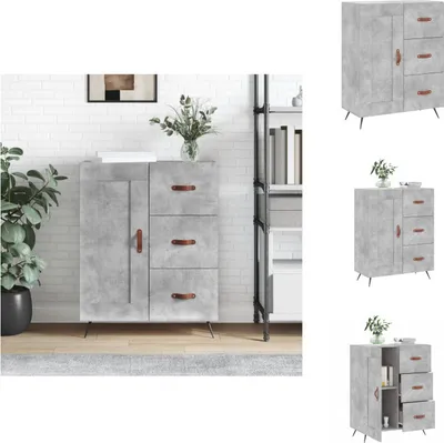Obrázek produktu pro vidaXL Příborník betonový šedý 69,5x34x90 cm materiál na bázi dřeva - Příborníky