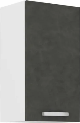Obrázek produktu pro Vysoká skříňka s 1 výklopnými dvířky - matná šedá - 40 x 31,6 x 72 cm - LASSEN