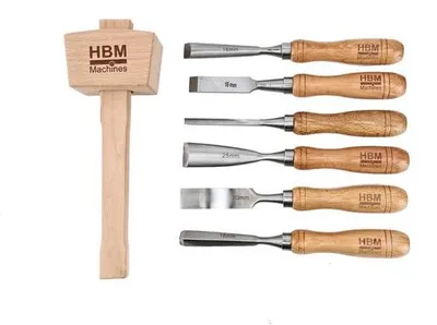 Image de Jeu de ciseaux à bois avec marteau, 7 pièces HBM