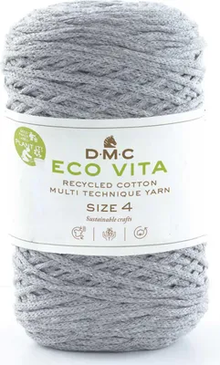 Produktbild von DMC Nova Vita 4, Mittel, Grau, Baumwolle/Polyester, 200 m, G-6, 40 °C