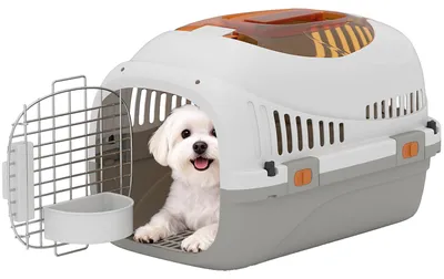Produktbild von PawHut Transportbox Hundetransportbox für Katze Miniaturhunde bis 4kg 49x32x31cm