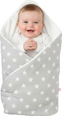 Produktbild von 75x75cm Babytragetuch - graue Sterne