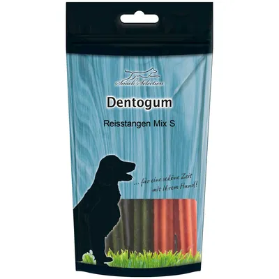 Produktbild von 1 x 120g Dentogum Reisstangen Mix S - ohne Zuckerzusatz - glutenfrei - ohne Fleisch - veggi