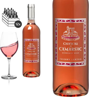 Produktbild von 12er Karton Bordeaux ROSÉ von Château de Camarsac - Rosewein