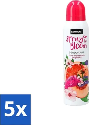 Produktbild von Sence - Floral & Grapefruit - Deodorant - Frisch & Fruchtig - 150 ml - Vorteilspack - 5 Stücke