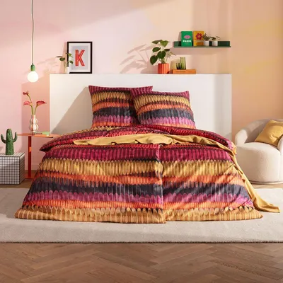 Produktbild von Estella Mako-Satin Bettwäsche Dawn vino 135x200 cm + 80x80 cm