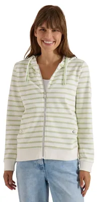 Produktbild von Cecil Langarm Jacke mit Kapuze und Struktur raw Matcha Lime XXL