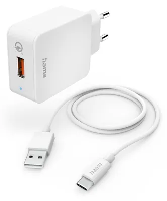 Produktbild von Hama Ladeset Schnellladegerät mit Ladekabel USB-C, 19,5 W, 1,5