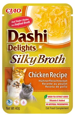 Productafbeelding van Inaba Cat Churu, kattensnack, Dashi Delights, bouillon met kip, 40 gram