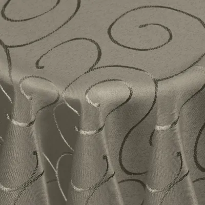 Produktbild von DecoHomeTextil Kringel Circle Tafeldecke Ornamente Damast Tischdecke Dunkelgrau Rund 160 cm