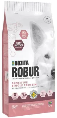 Obrázek produktu pro Suché krmivo pro psy Bozita Robur Adult Sensitive s proteinem a lososem 12 kg