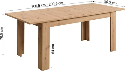 Produktbild von Homestyle4u Esstisch ausziehbar 160-200 x 90 cm Braun Esszimmertisch Küchentisch, KI-generiertes Bild
