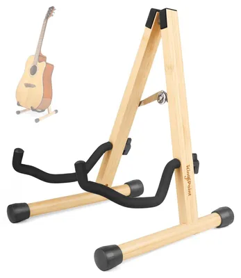 Image de Support pour guitare en bois, adapté aux guitares acoustiques et électriques