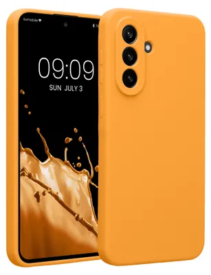 Produktbild von kwmobile Silikon Case für Samsung Galaxy A37 5G Hülle - Soft gummierte Handyhülle, Schutzhülle Cover in Fruity Orange