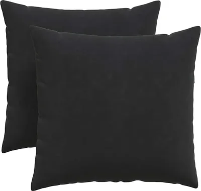 Zdjęcie produktu dla vidaXL Poduszki na sofę, 2 sztuki, czarne, 45 x 45 cm, z tkaniny sztruksowej