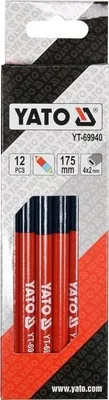 Image de Yato YT-69940 Crayon de charpentier Bleu, Rouge