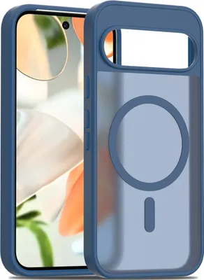 Obrázek produktu pro Magnetické pouzdro pro Google Pixel 10 / Pixel 10 Pro, kompatibilní s MagSafe, matná průsvitná zadní strana, odolné proti nárazům Tmavě modrá