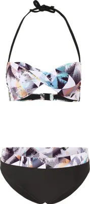 Produktbild von BECO the world of aquasports Bikini Heavenly Palms mit Wickeloptik und Umschlagbund schwarz-weiß 38 B