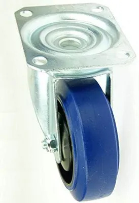 Produktbild von 4 Stück 100 mm blaue Lenkrollen für Transport und Schwerlast