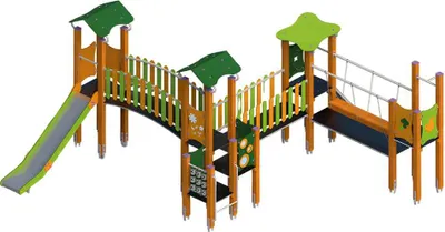 Productafbeelding van Speeltuin, kinderspeeltuin, speelgebied, klimrek, glijbaan, belevenisplek