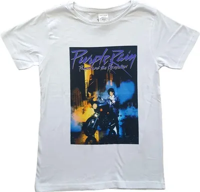 Produktbild von Prince - "Purple Rain" T-Shirt für Herren/Damen Uni RO2984 (L) (Weiß)