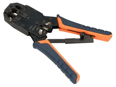 Immagine prodotto di Pinze a crimpare Extralink 4P + 6P + 8P con blocco Pinze RJ45 con blocco Nero, Blu, Arancione
