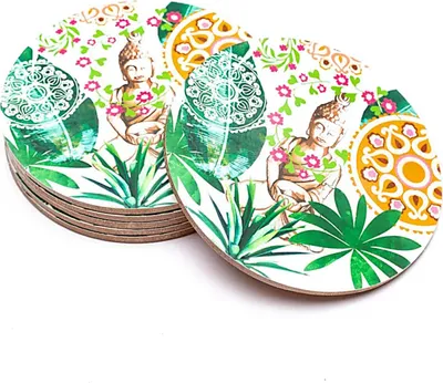 Produktbild von Untersetzer Buddha Paradies Set 6 Stück --152g