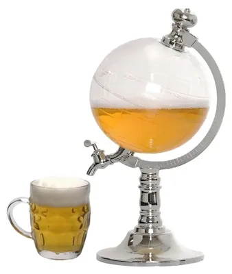 Immagine prodotto di Distributore di alcol 1,5 l Globus elegante dispenser a forma di globo.