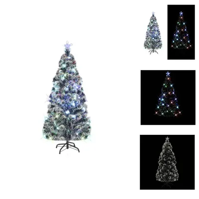 Produktbild von vidaXL Weihnachtsbaum mit Beleuchtung und Ständer 180 cm Glasfaser -  Weihnachtsbäume
