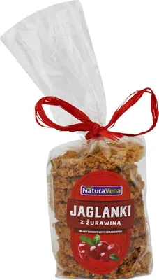 CIASTKA JAGLANKI Z ŻURAWINĄ 175 g - NATURAVENA