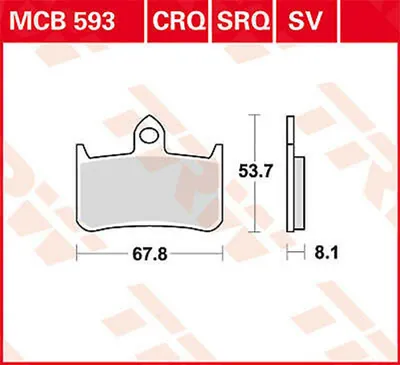 Obrázok produktu pre TRW Sada brzdových doštičiek MCB593 RVF750R RC45 KL250 KL250A