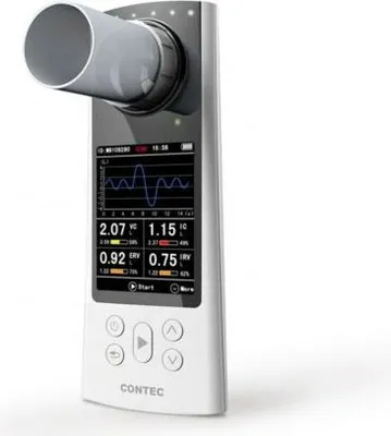 Produktbild von SP80B tragbares Digitales Spirometer Farb-LCD Vitalkapazität Lungenfunktionsmessgerät PC-Software USB wiederaufladbare