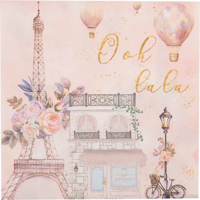 Produktbild von Clayre & Eef Servietten Papier 20er Set 33x33 cm Rosa