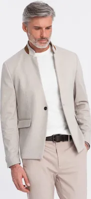 Obrázok produktu pre Ombre Clothing Pánsky blazer Bah béžová melanžová XL