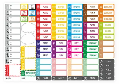 Produktbild von 90 Magnete für Stundenplan