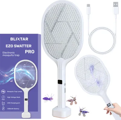 Obrázok produktu pre Elektrický insekticíd 2v1 pasca na komáre a muchy LED svetelná mucholapka na komáre a hmyz BLIXTAR