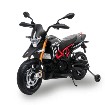 Produktbild von Aprilia Dorsoduro 900 - Kinder Elektro-Motorrad 12V - 3 bis 6 Jahre - EVA Reifen - Schwarz
